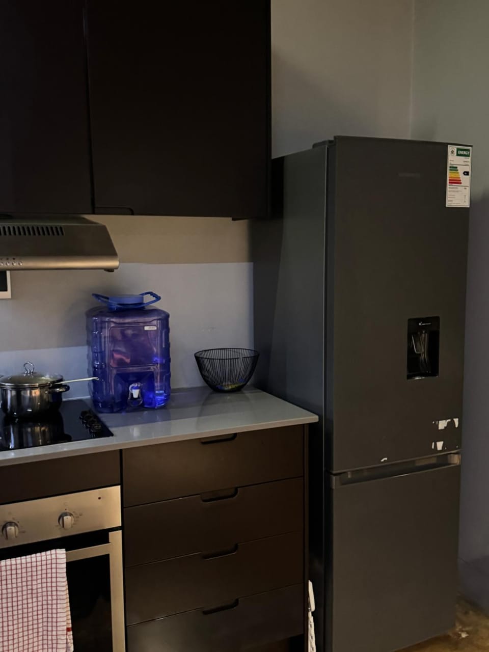 Kitchen or kitchenette, oven, stove