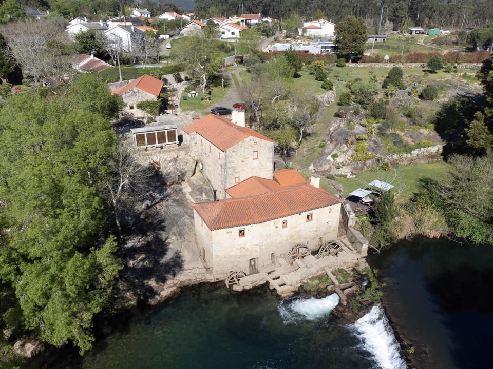 Property building, Natural landscape, Bird's eye view, River view