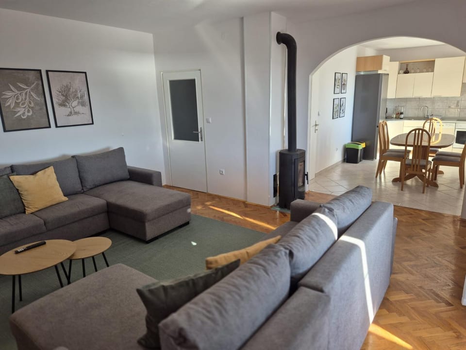 Living room, kitchen