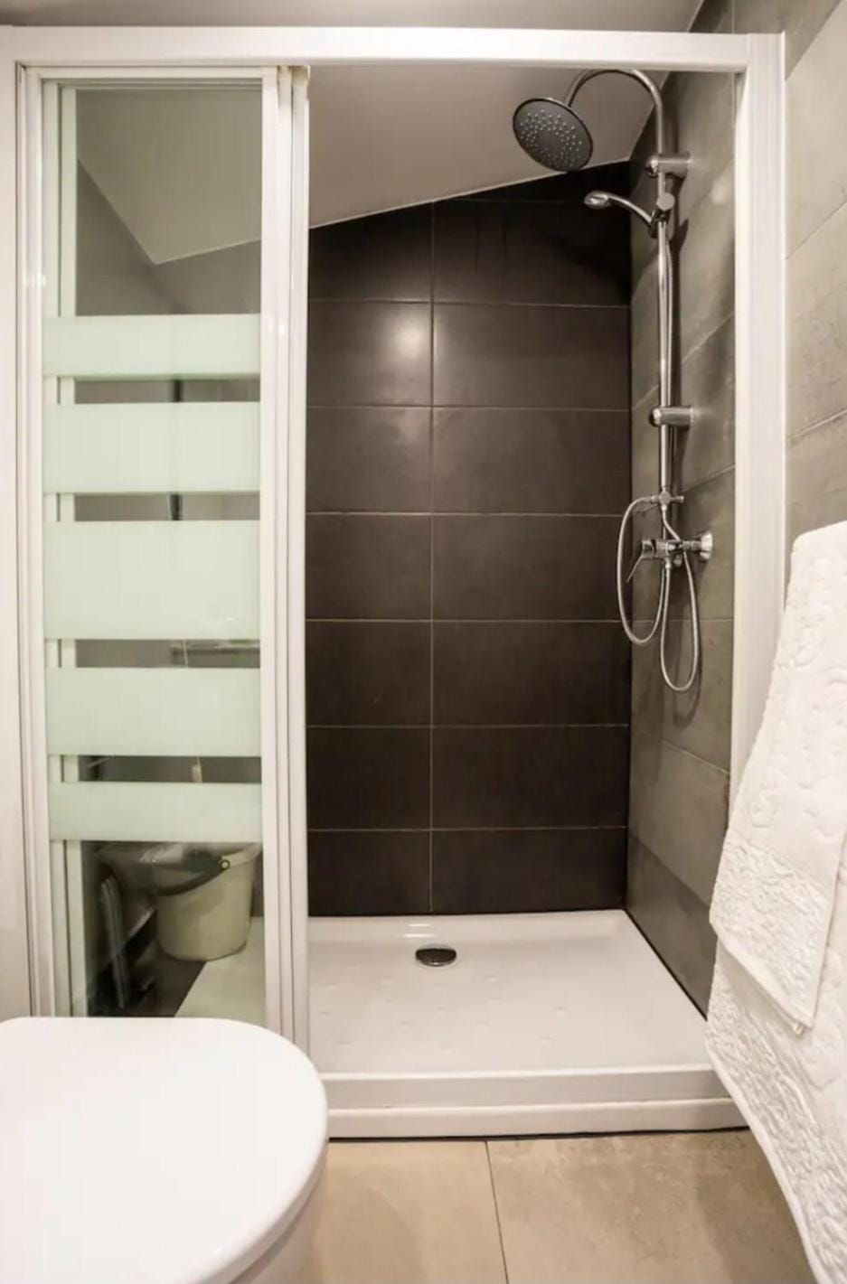 Shower, Toilet, towels