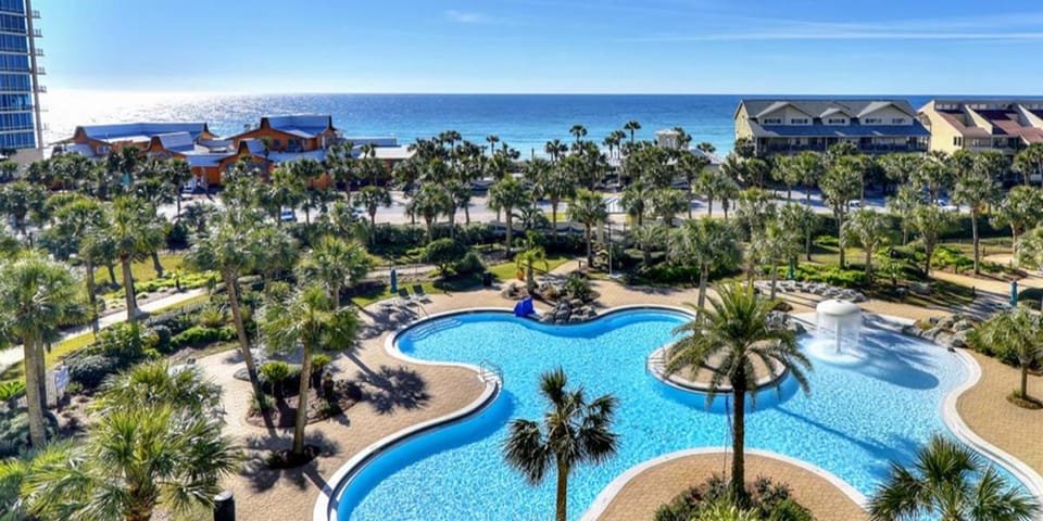 Day, Bird's eye view, Garden, Beach, Sea view, Swimming pool