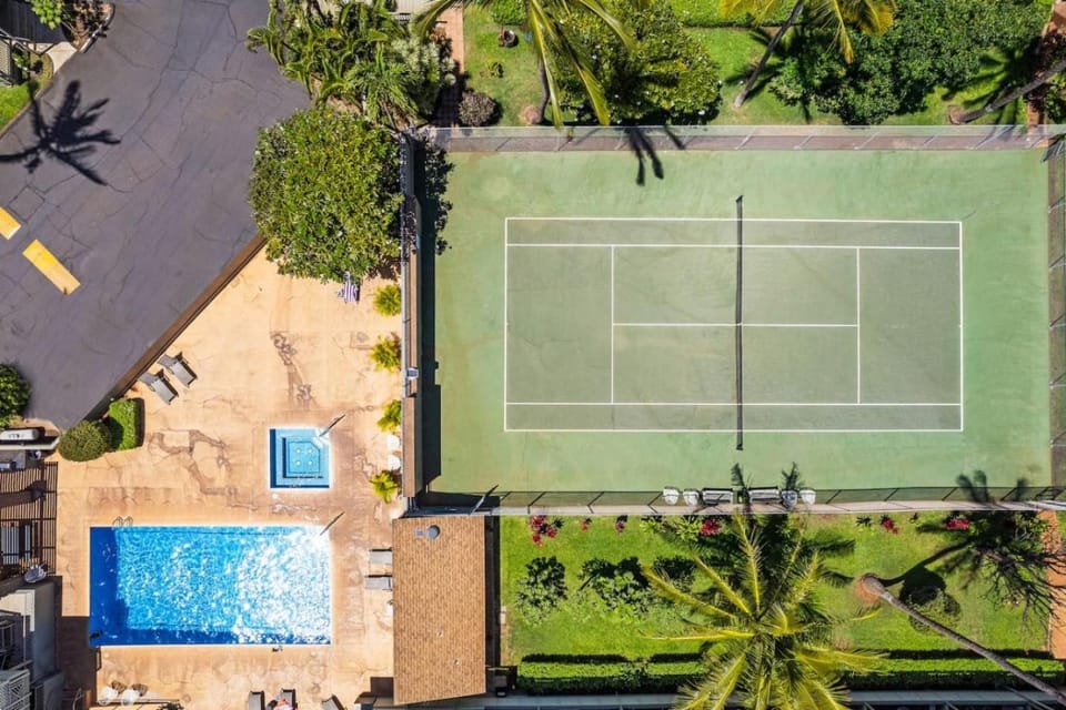 Day, Bird's eye view, Tennis court, Pool view, Swimming pool