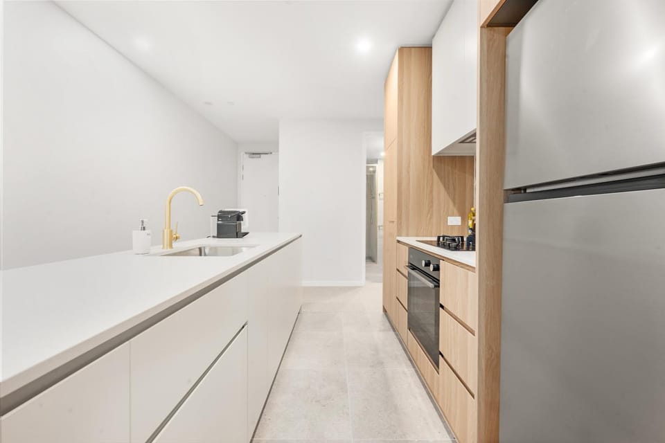 Kitchen or kitchenette, oven, stove