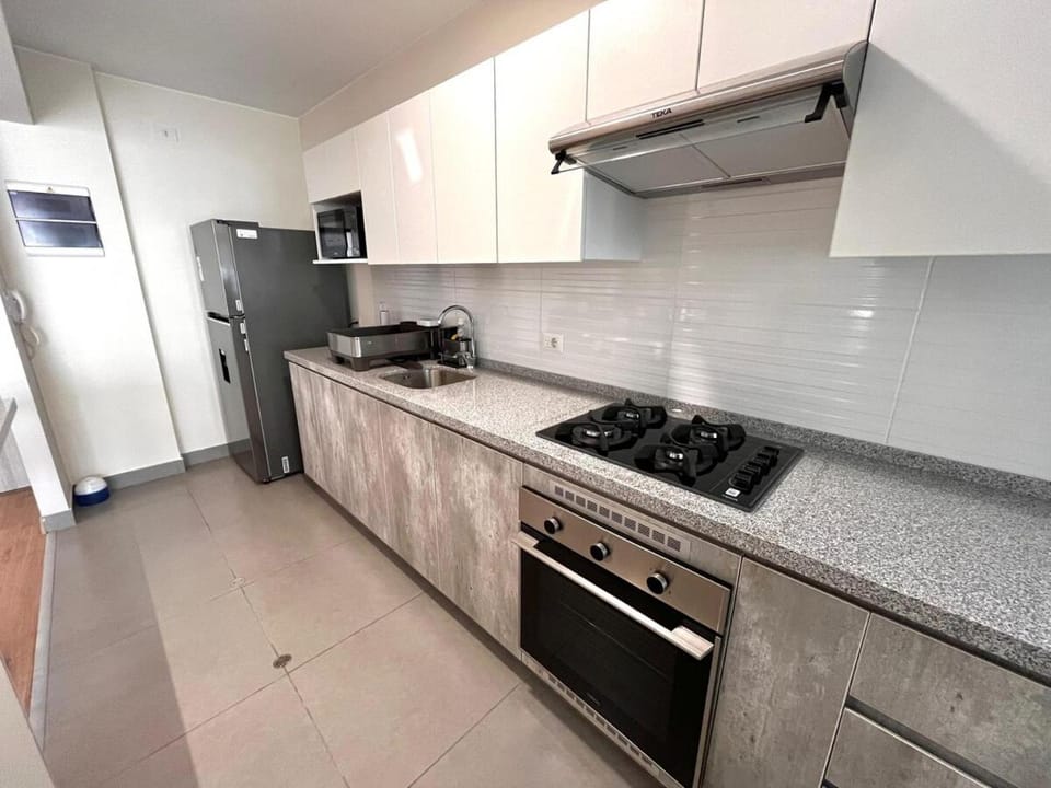 Kitchen or kitchenette, dishwasher