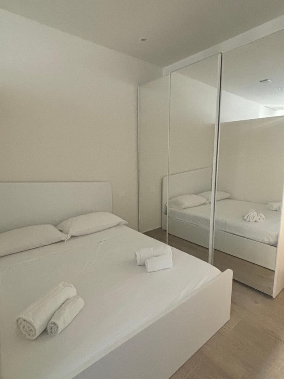 Bed, Photo of the whole room, Bedroom, towels, wardrobe