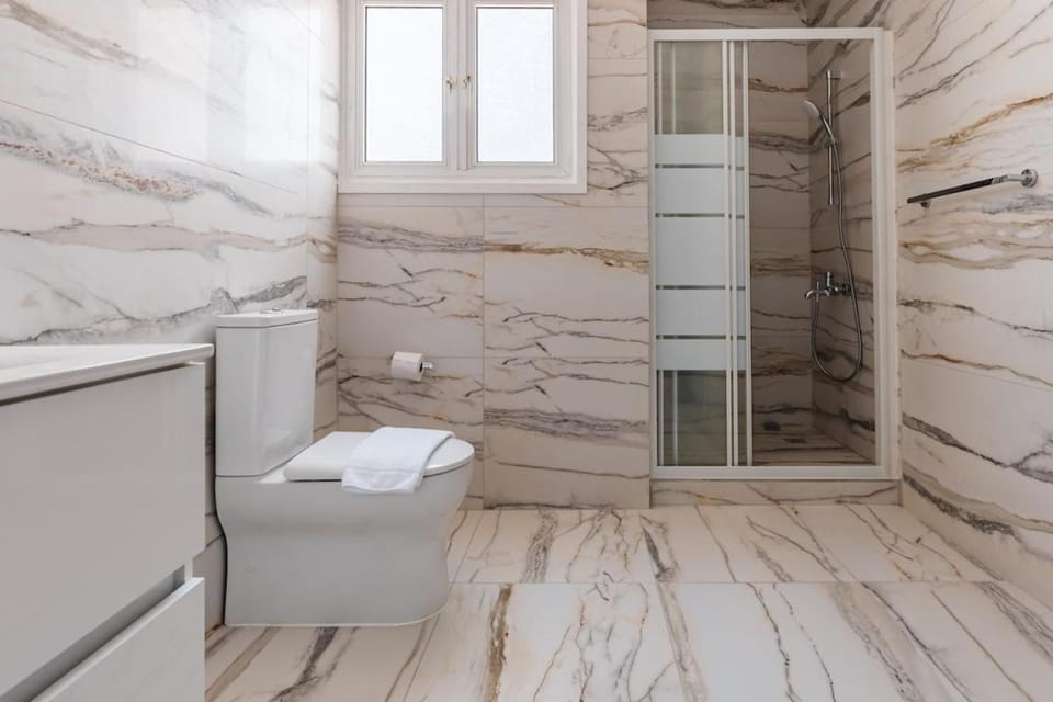 Shower, Toilet, towels