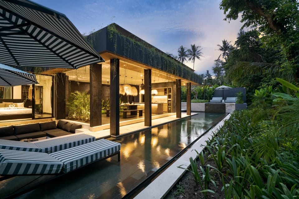 Property building, Day, Natural landscape, Garden view, Pool view, Swimming pool