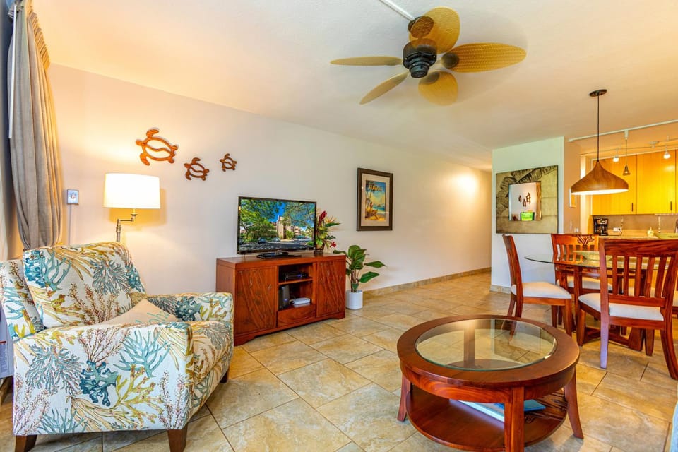 Kamaole Sands #1-105 Renovated Ground Floor Unit, Partial Oceanview, A/C Apartment in Wailea