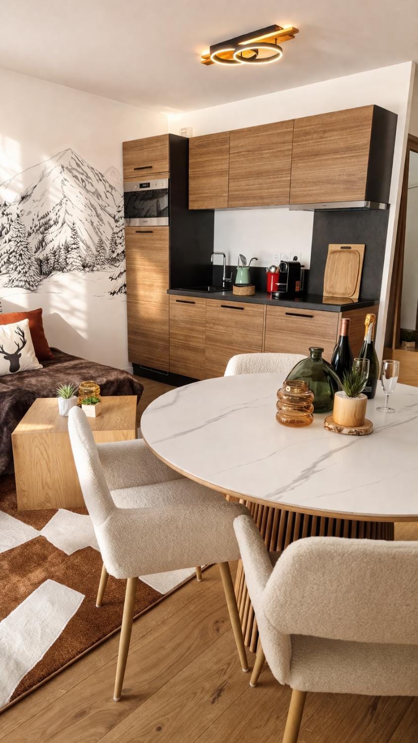 Kitchen or kitchenette, Dining area