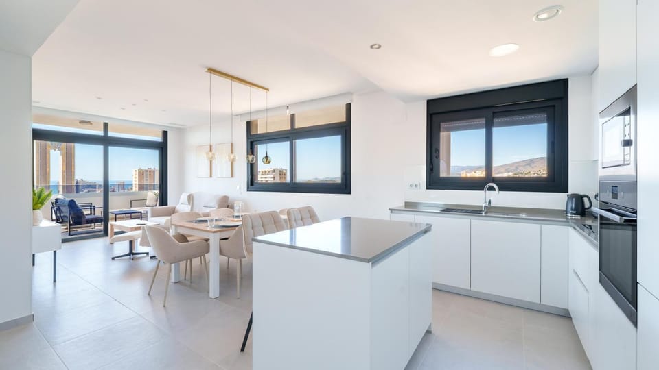 Kitchen or kitchenette, Living room, Dining area