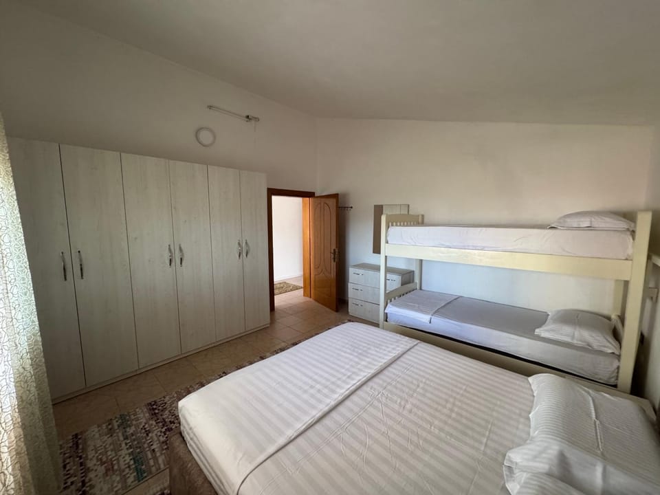 Bed, Photo of the whole room, Bedroom, bunk bed, wardrobe