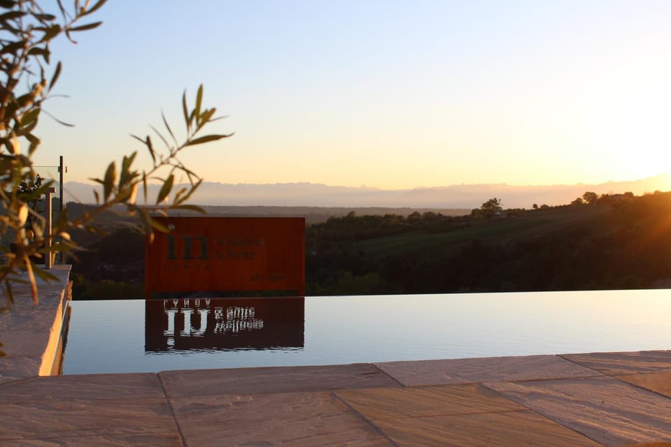 Property building, Mountain view, Swimming pool, Sunset