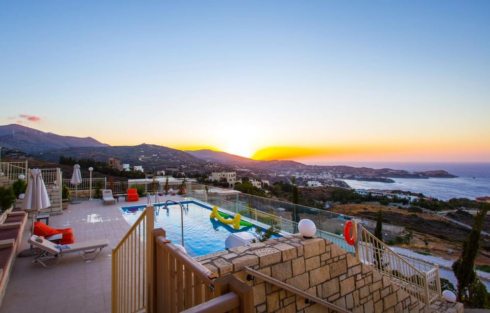 Natural landscape, Mountain view, Sea view, Swimming pool, Sunset