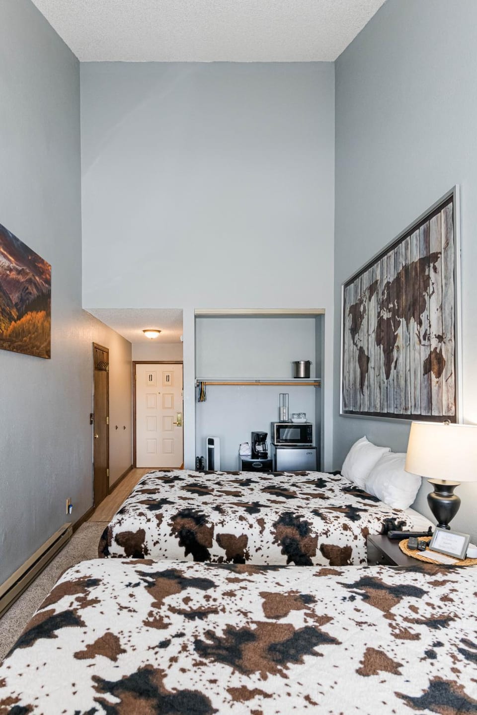Bed, Coffee/tea facilities, Kitchen or kitchenette, Bedroom, microwave