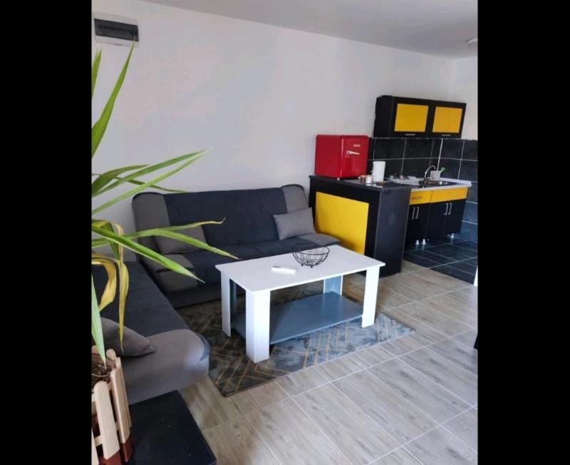Living room, kitchen