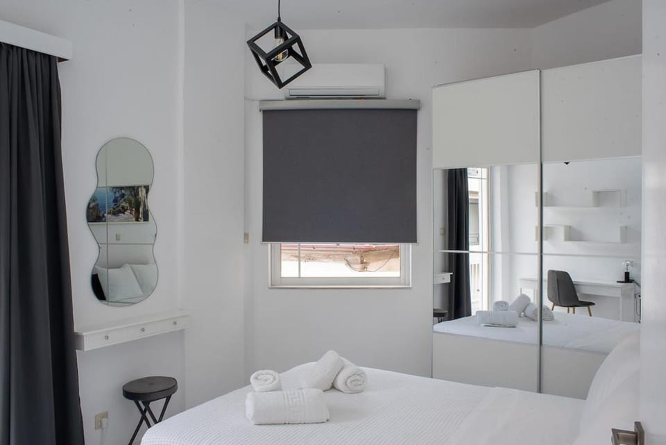 Bed, Photo of the whole room, Bedroom, cot, furniture, internet, towels, air conditioner