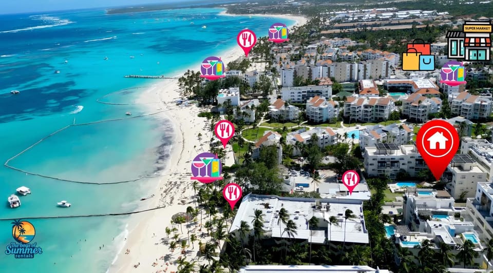 3 level PenthouseHOT TUBocean viewwalkable shop House in Punta Cana
