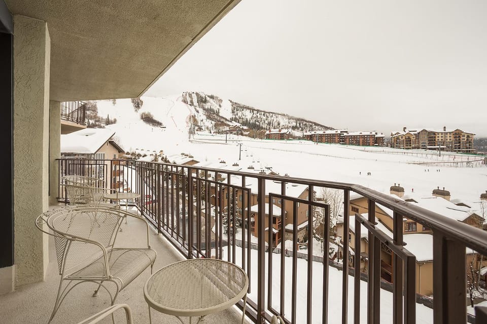 Patio, Day, Winter, Skiing, View (from property/room), Balcony/Terrace, Mountain view
