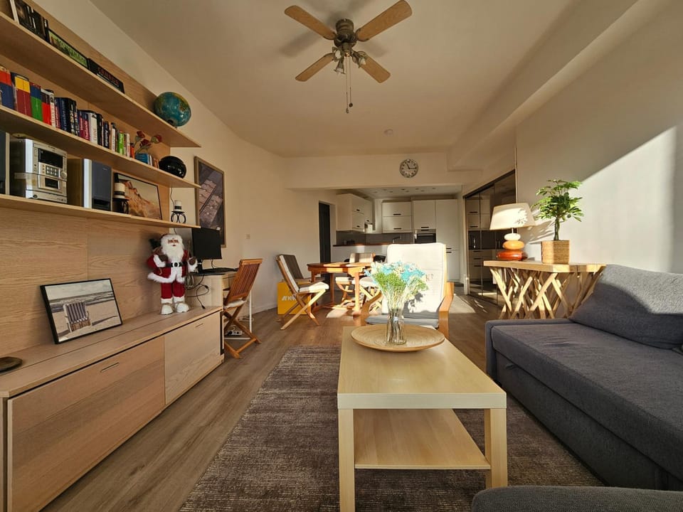 Living room, kitchen