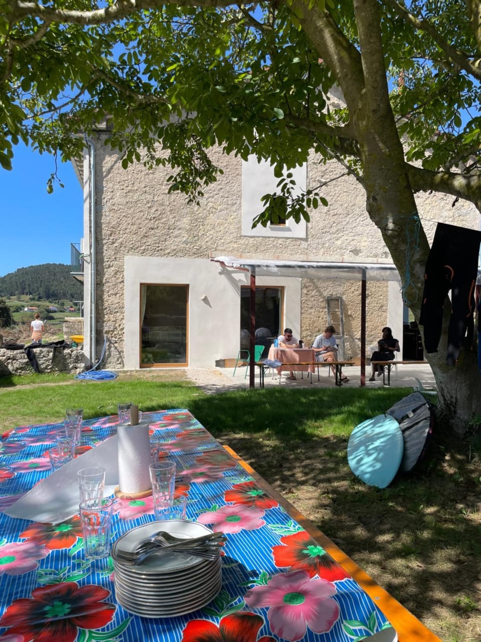 Day, Natural landscape, Garden, Communal kitchen, Garden view, group of guests