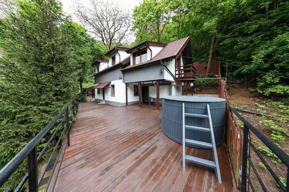 Gruber Forrest Cottage with real Wood Hottub House in Brasov