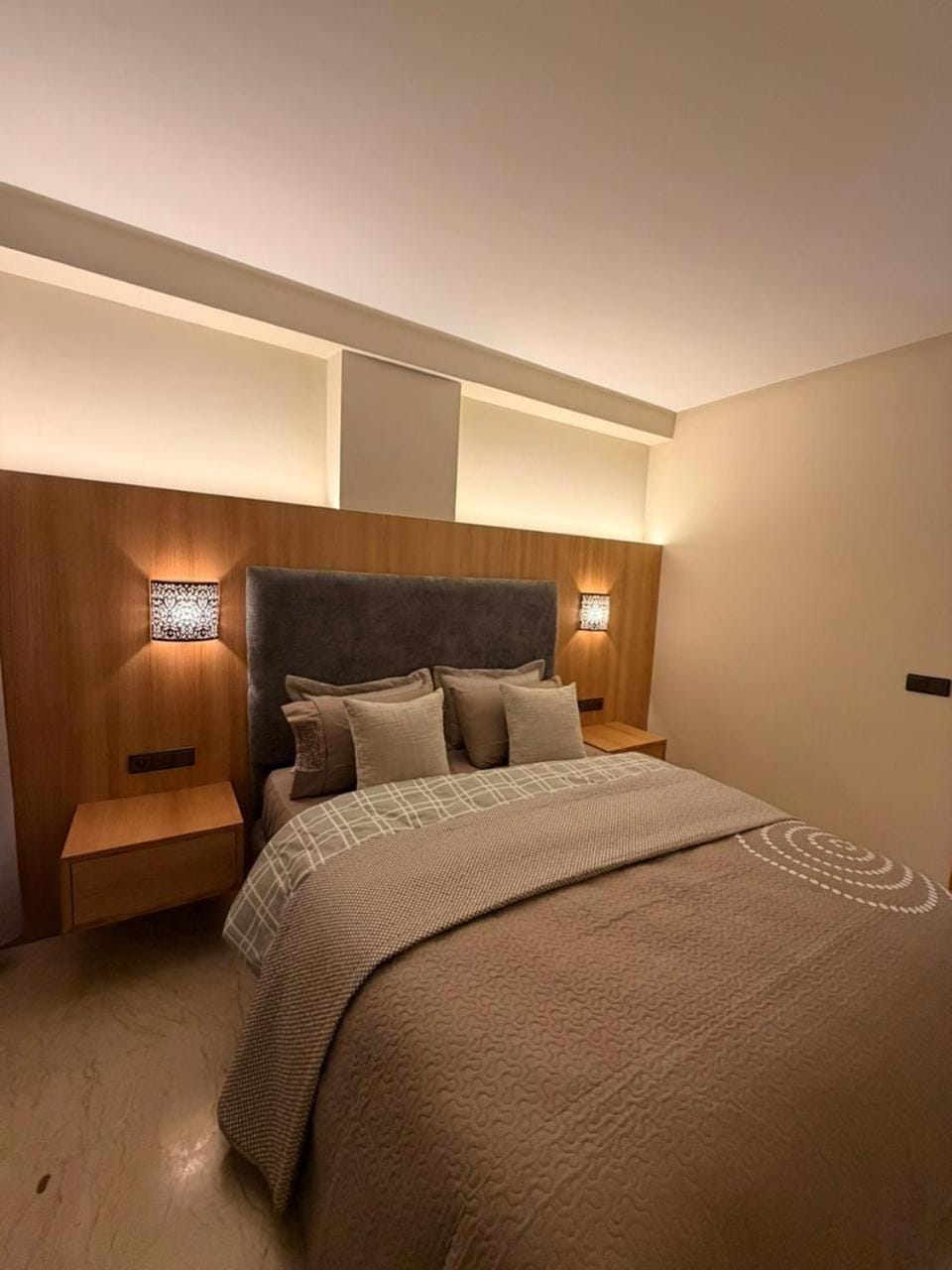 Bed, Night, Photo of the whole room, Bedroom, cot, furniture, wardrobe