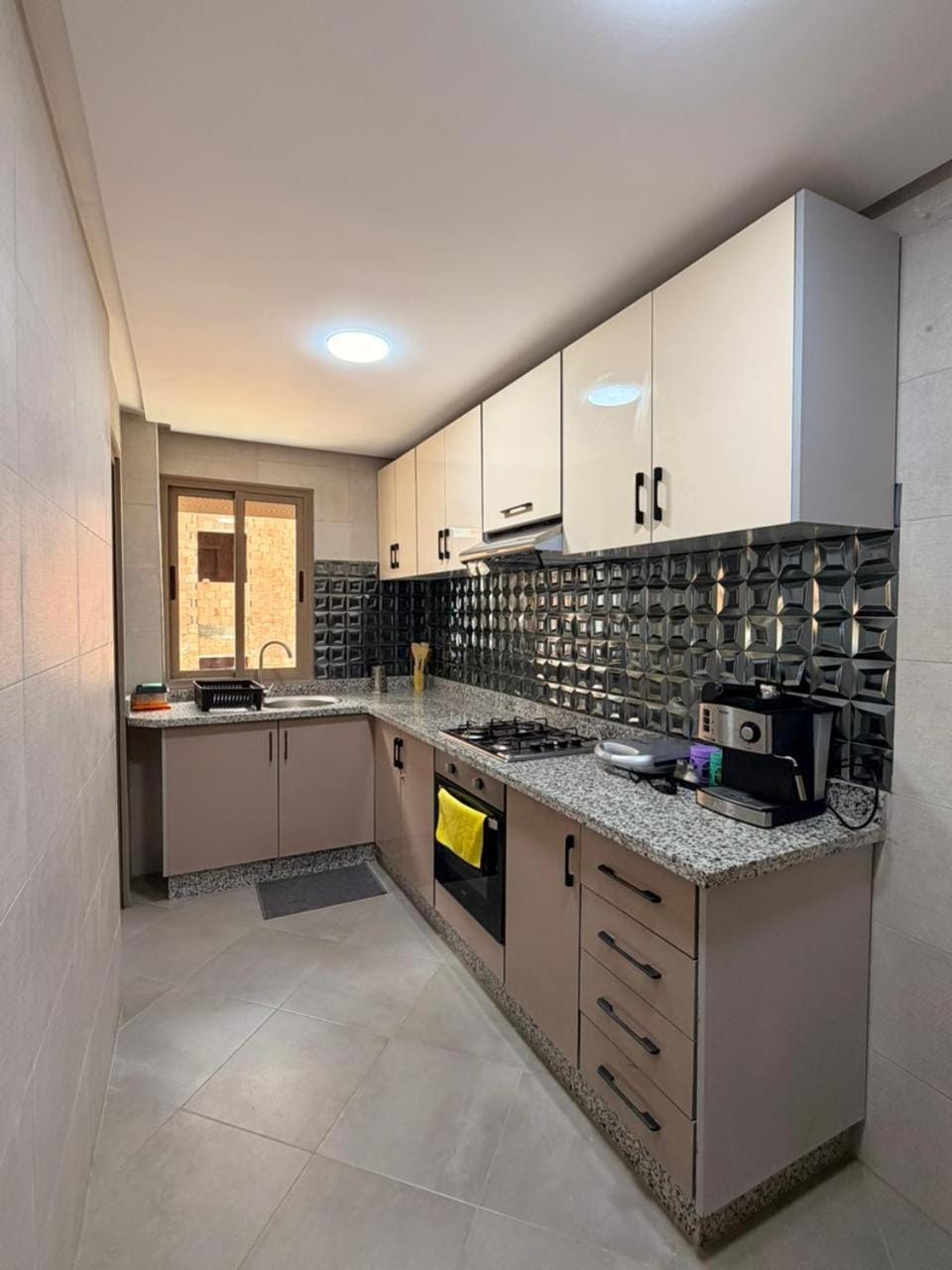 Kitchen or kitchenette, oven, stove, toaster, kitchen