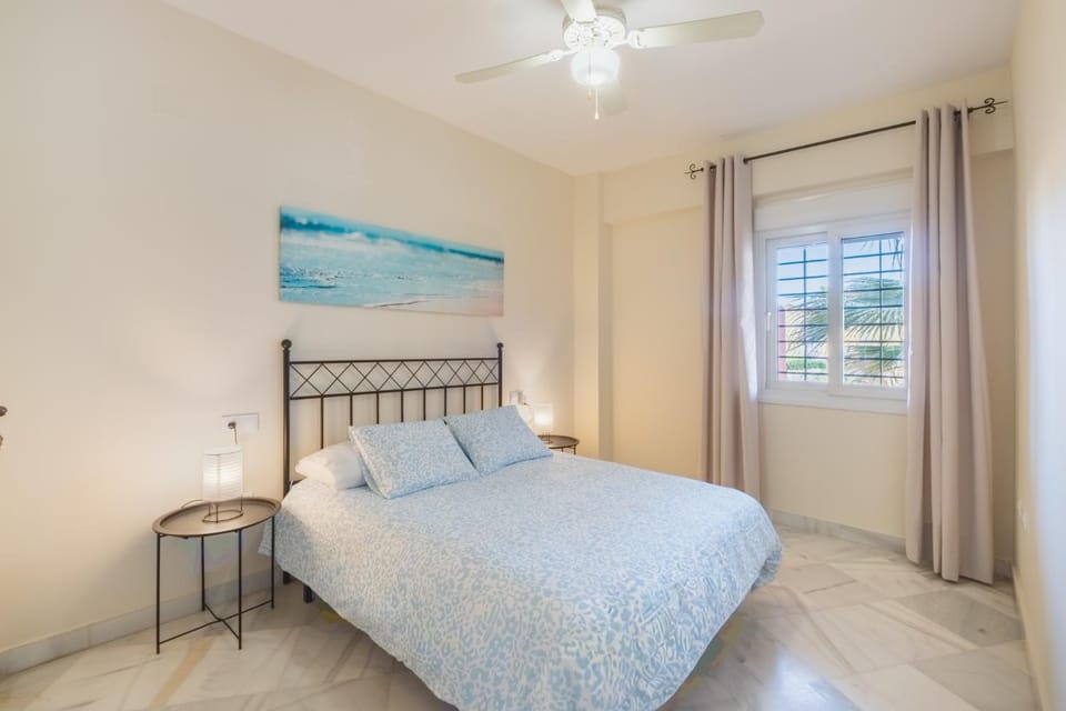 Bed, wardrobe, air conditioner