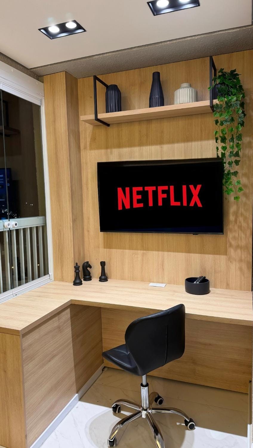 Studio Super Luxo 19A C Sacada e Home Office Apartment in Mogi das Cruzes