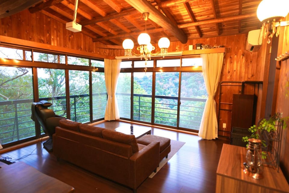 Natural landscape, Living room, Dining area