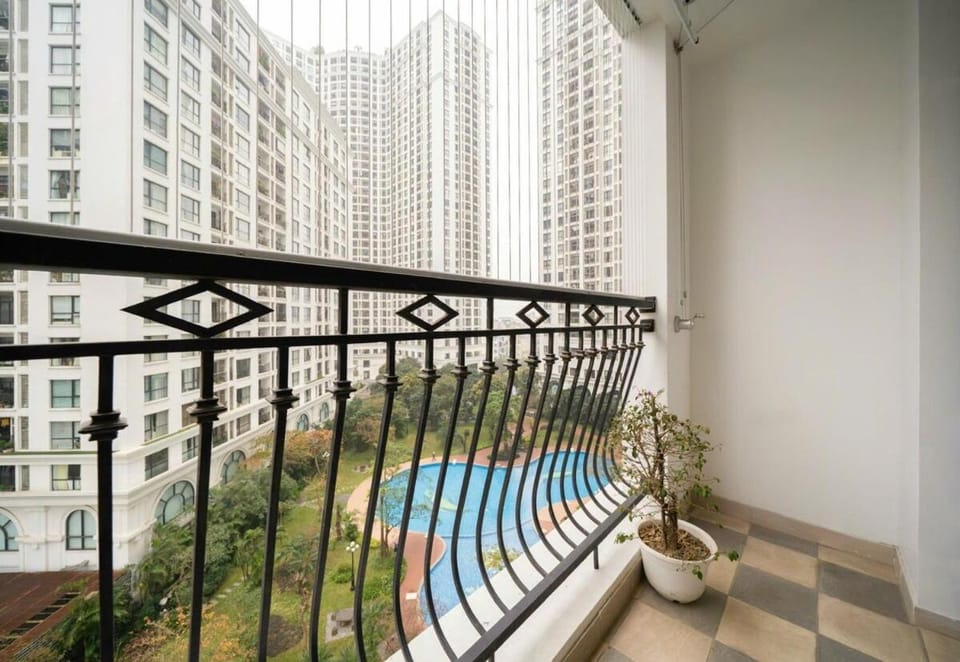 Royal City 3BR Vintage Pool Garden View Apartment in Hanoi