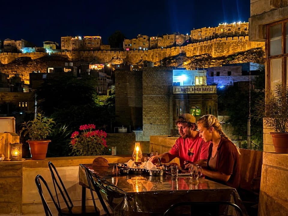 Property building, Food, group of guests