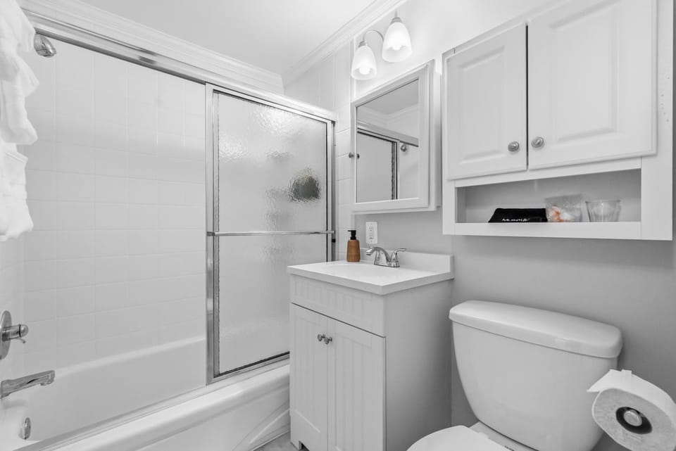 Toilet, Bathroom, Bath, flat iron, hair dryier, towels