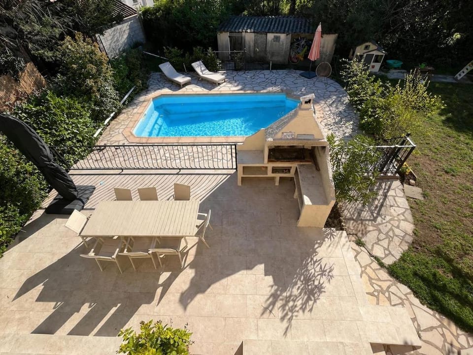 Patio, Pool view, Swimming pool, sunbed
