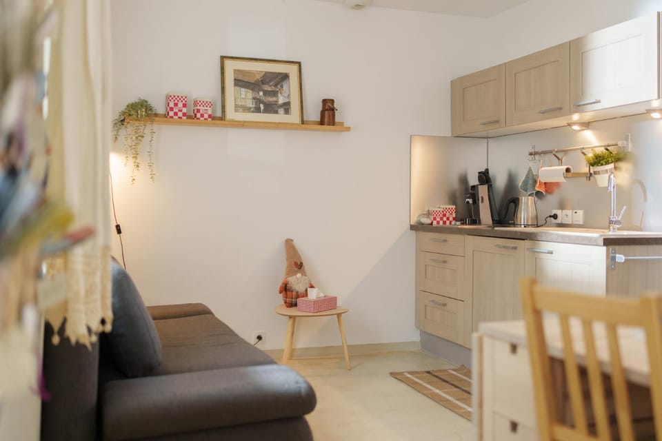 Kitchen or kitchenette, Living room, Dining area