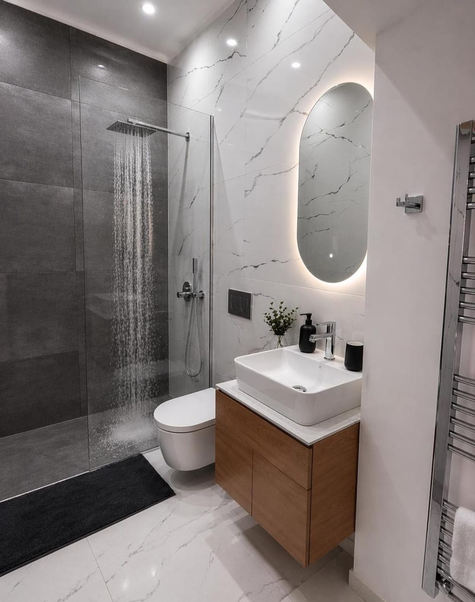 Shower, Toilet, Bathroom, towels