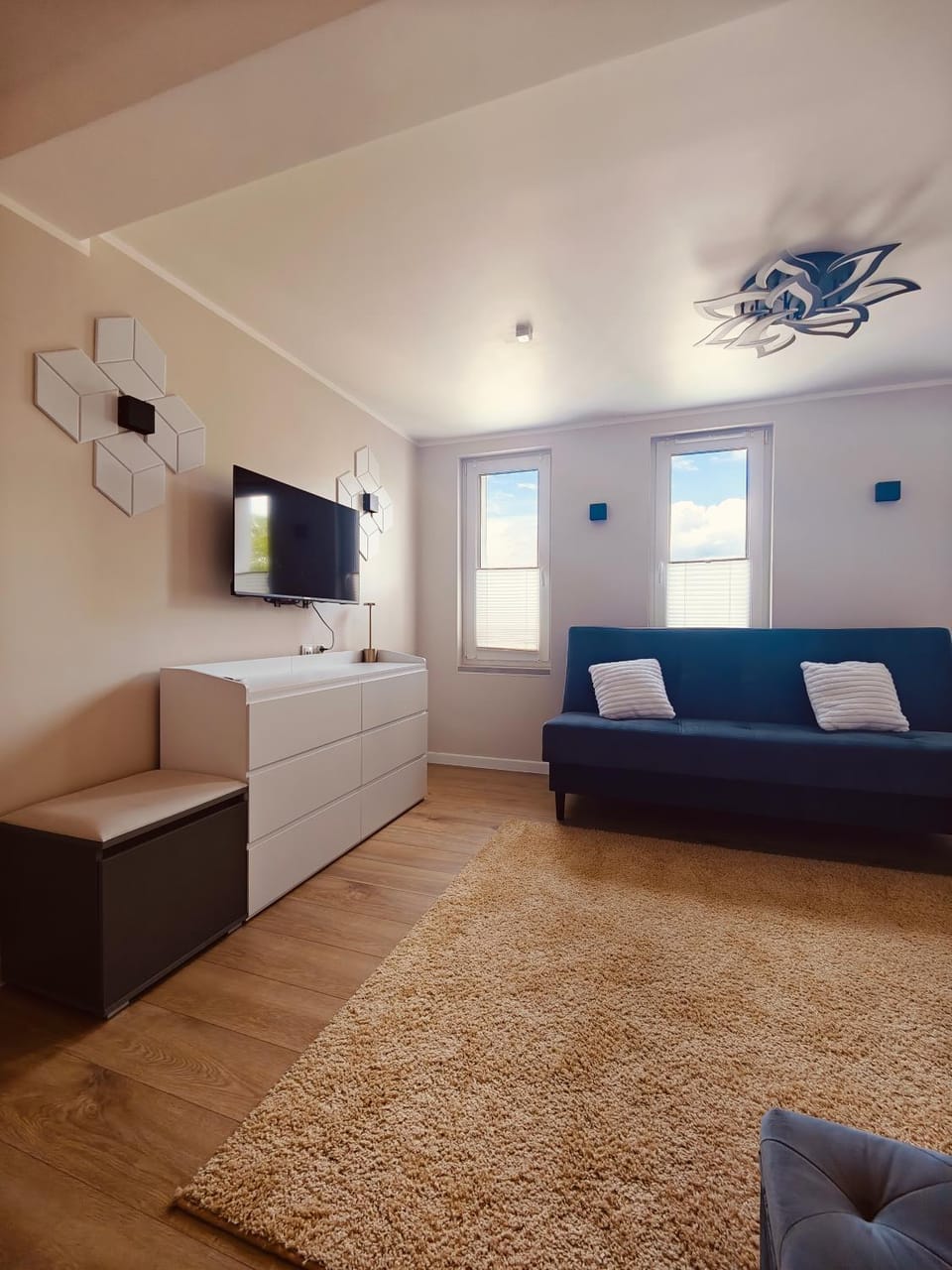 Bed, TV and multimedia, Living room