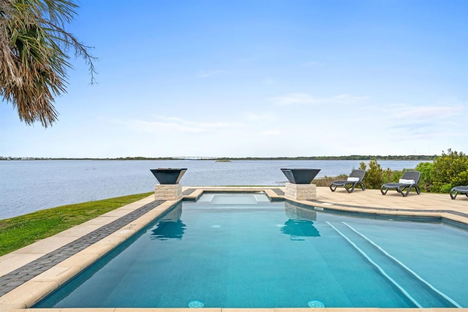Private Island Home- Heated Pool, Views, Sleeps 24 House in North Topsail Beach