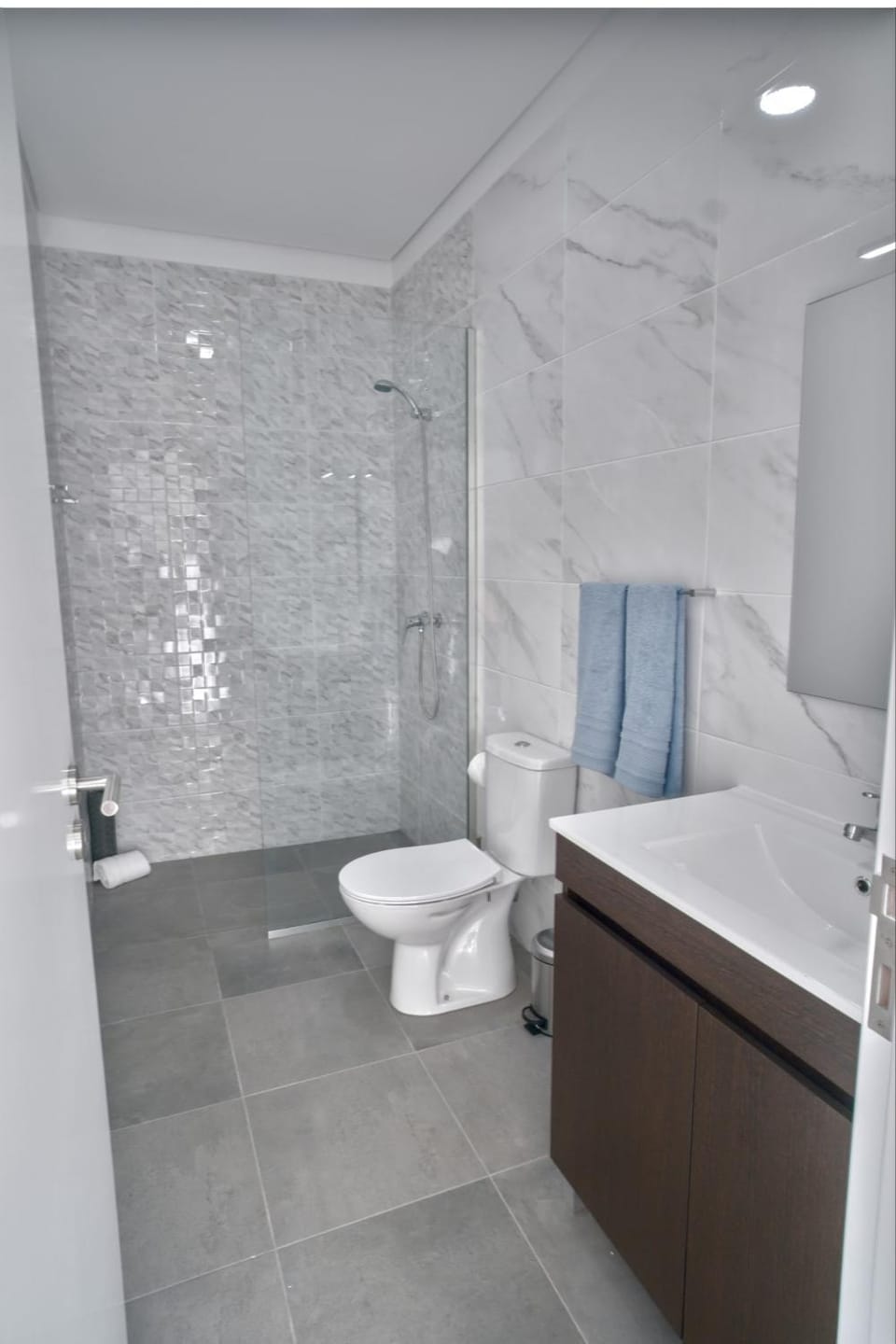 Shower, Toilet, Bathroom, towels