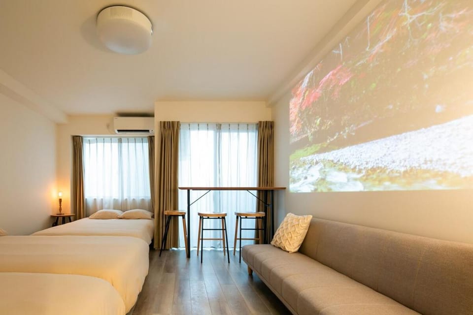 Bed, Photo of the whole room, Bedroom, air conditioner