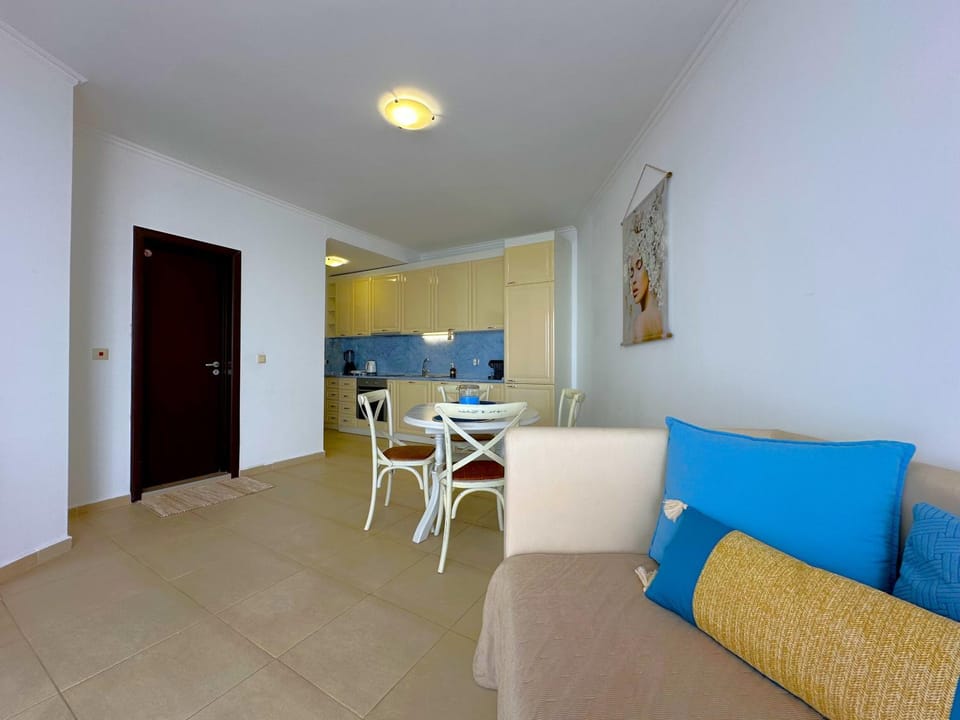 Living room, kitchen