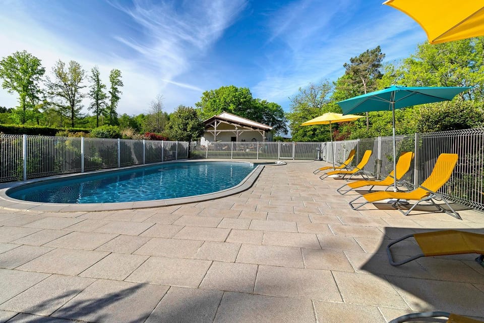 Property building, Living room, Swimming pool