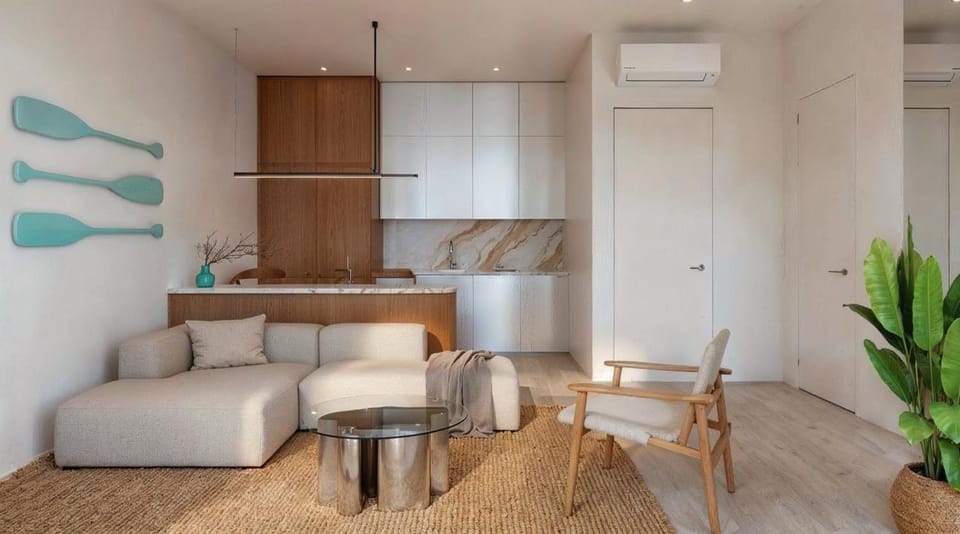 Kitchen or kitchenette, Living room