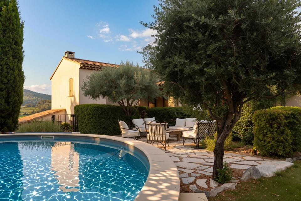 Garden, Seating area, Swimming pool