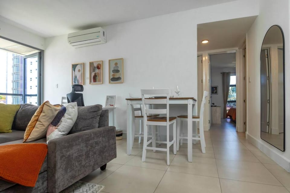 Dining area, air conditioner