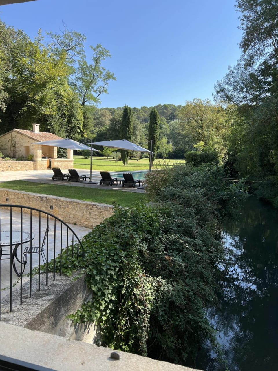 Natural landscape, River view, Swimming pool
