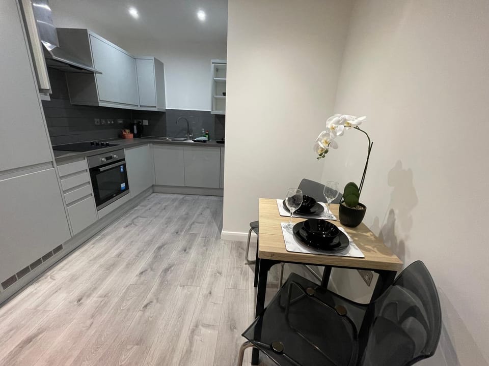 Kitchen or kitchenette, Dining area, dishwasher, oven