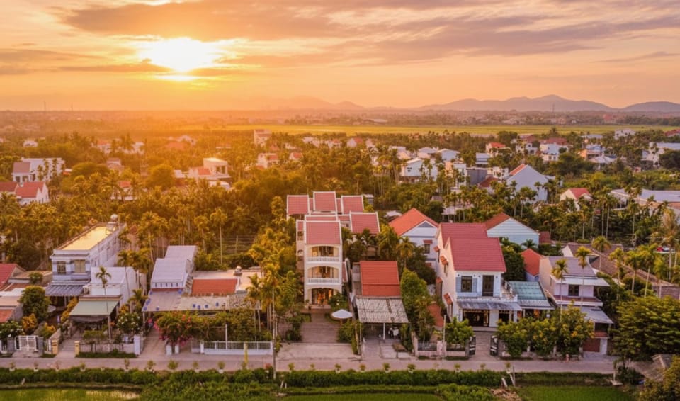 Neighbourhood, Natural landscape, Bird's eye view, Sunset
