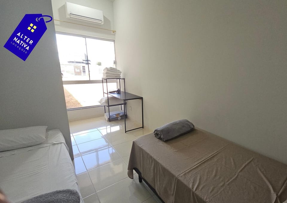 Bed, Photo of the whole room, Bedroom, air conditioner