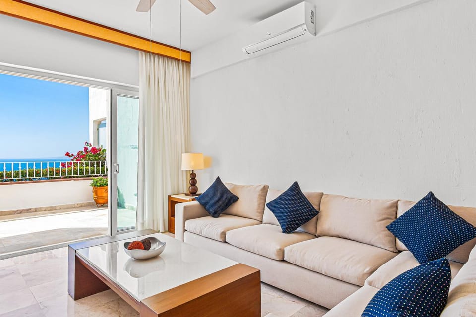 Living room, Seating area, Sea view